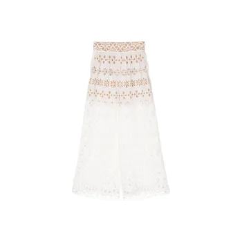 ELIE SAAB Broderie anglaise Palazzo Pants