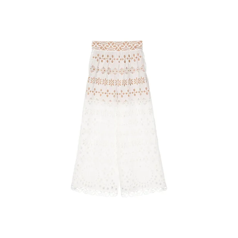 ELIE SAAB Broderie anglaise Palazzo Pants-0