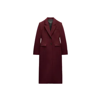 ZARA Valentine's Day Collection Coats Women's Dark Red Color