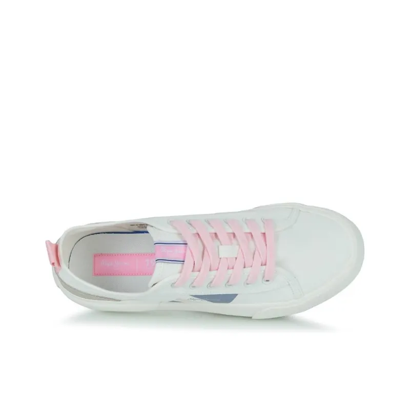 Pepe Jeans ALLEN FLAG COLOR Low Top Skateboard Shoes Women's White-5