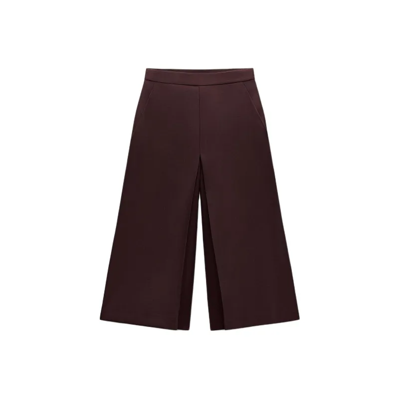 ZARA ZW Series Casual Pants Women's Dark Purple-0