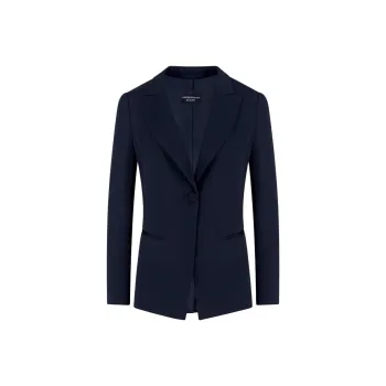 EMPORIO ARMANI Icon Chevron Acetate blend Single breasted Blazer