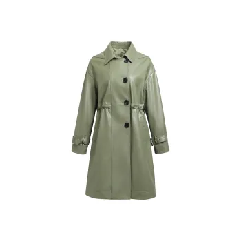 Kele Coco Leather Jacket Women's Pea Green