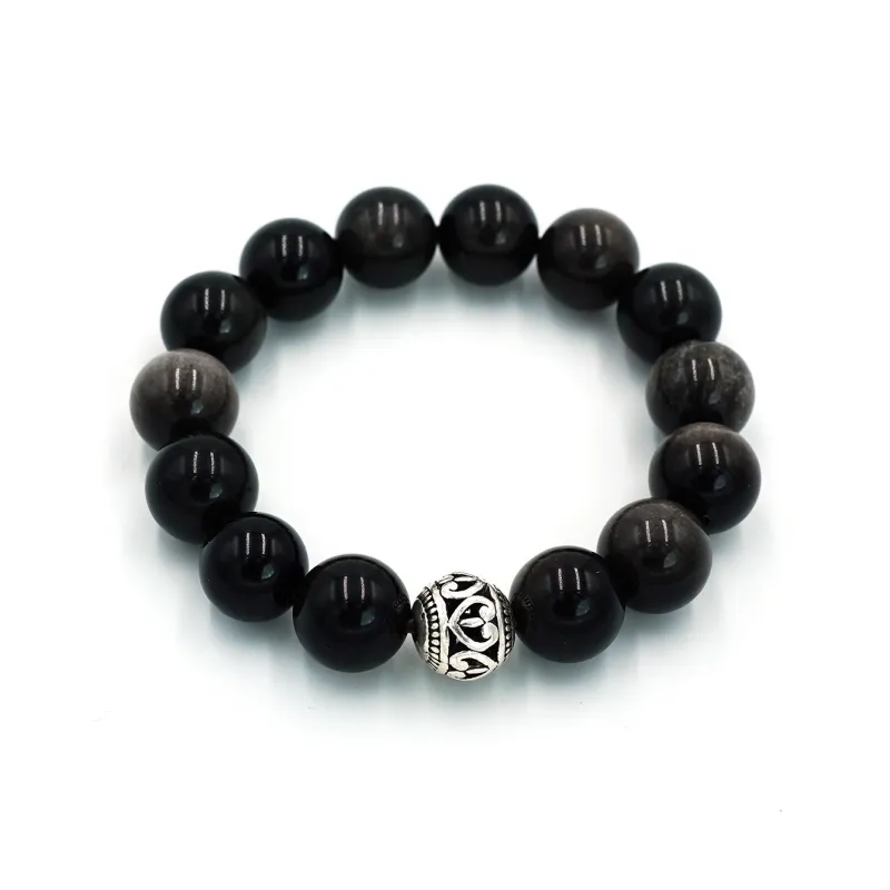 PAUL COSTELLOE Obsidian Jade Bracelets Unisex-0