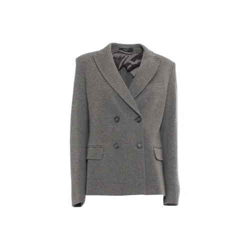 VERSACE Double-Breasted Checked Tweed Blazer
