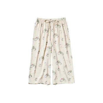 UNIQLO x SHAYUMAO LIANMINGKUAN Casual Pants Women's Light Beige