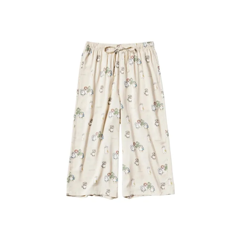 UNIQLO x SHAYUMAO LIANMINGKUAN Casual Pants Women's Light Beige-0