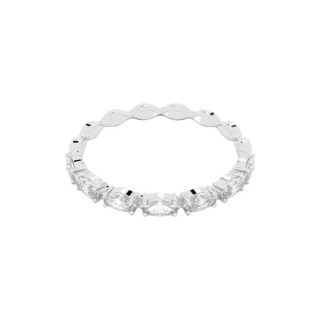 Swarovski Rhodium Plated Zirconia Rings Unisex Silver