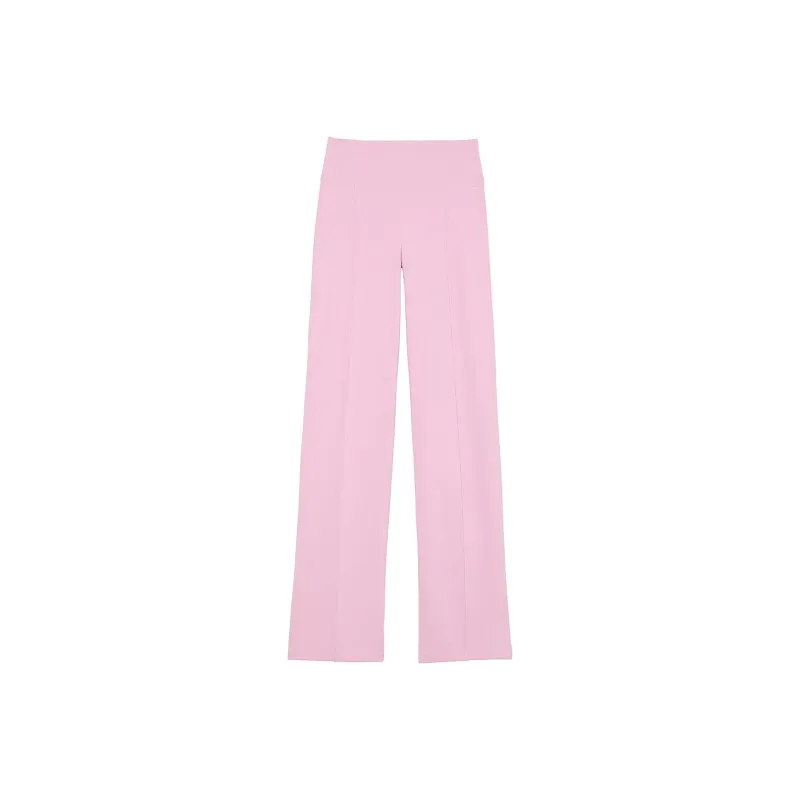 Victoria's Secret PINK All-Day Cotton Straight-Leg Pants/Pink Poodle Casual Pants Women's Pink Poodle-0