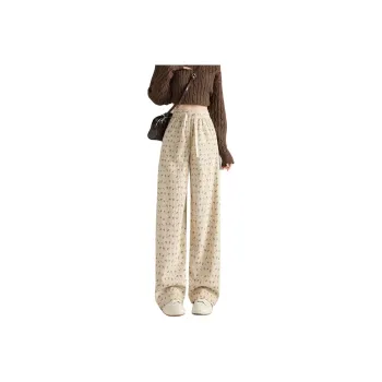 Tonlion Casual Pants Women's Milk White