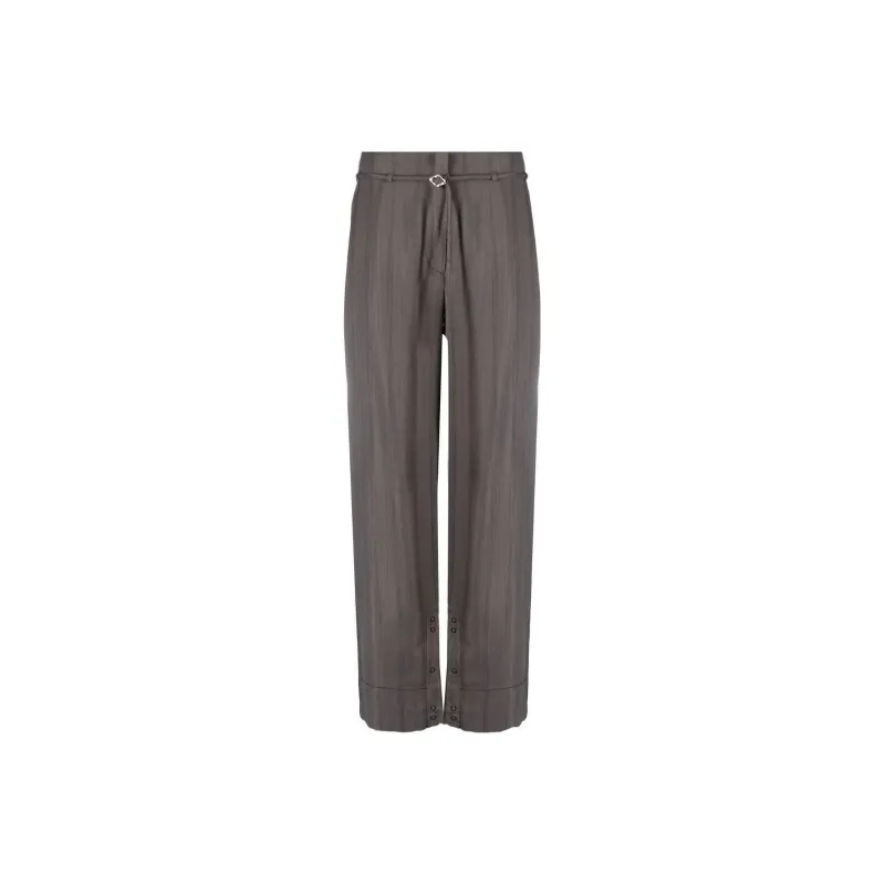 GANNI Striped Straight-leg Trousers-0