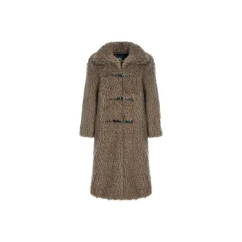 BESIONIA Velvet feel Coat Women's Brown