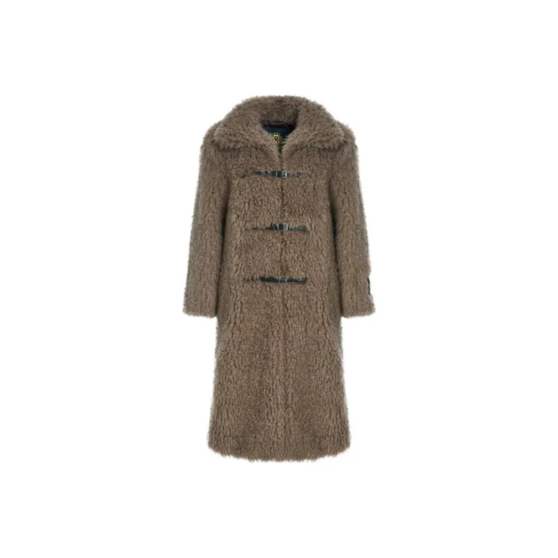BESIONIA Velvet feel Coat Women's Brown-0
