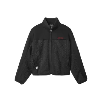 Double Sided Jacquard Skechers New Year 2025 New Year Puffer Jacket Women's Carbon Black