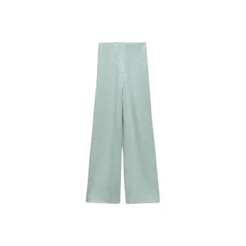 ZARA Casual Pants Women's Zebra Print Green