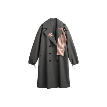 JIKOO Trench Coat Women's Dark Gray
