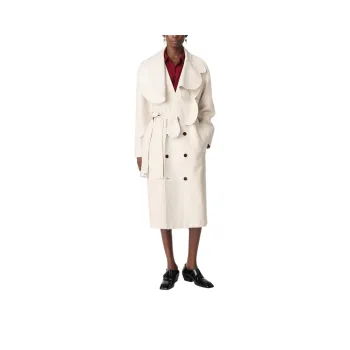 Bottega Veneta SS25 Leather Jacket Women's Light Beige Flaky Pastry