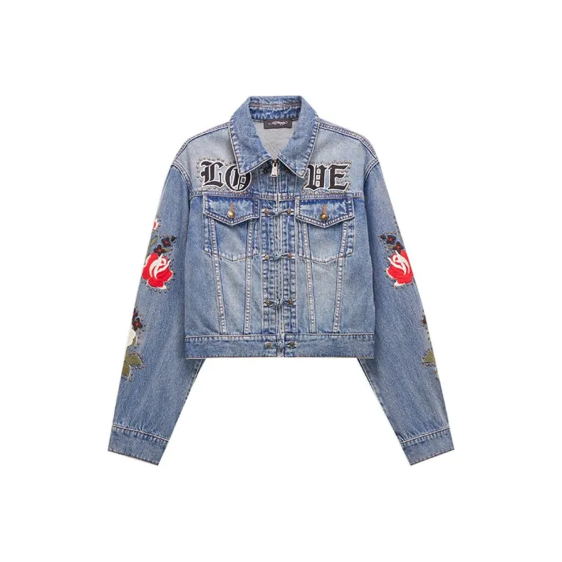 Ed Hardy SS25 Denim Jacket Women's Indigo-0