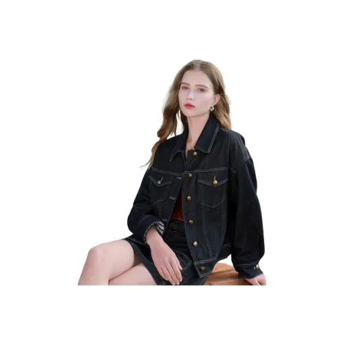 3COLOUR Denim Jacket Women's Deep Sea Blue