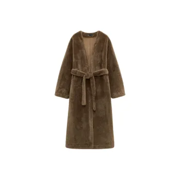 ZARA ZW Series Coats Women's Brown/Dark Taupe
