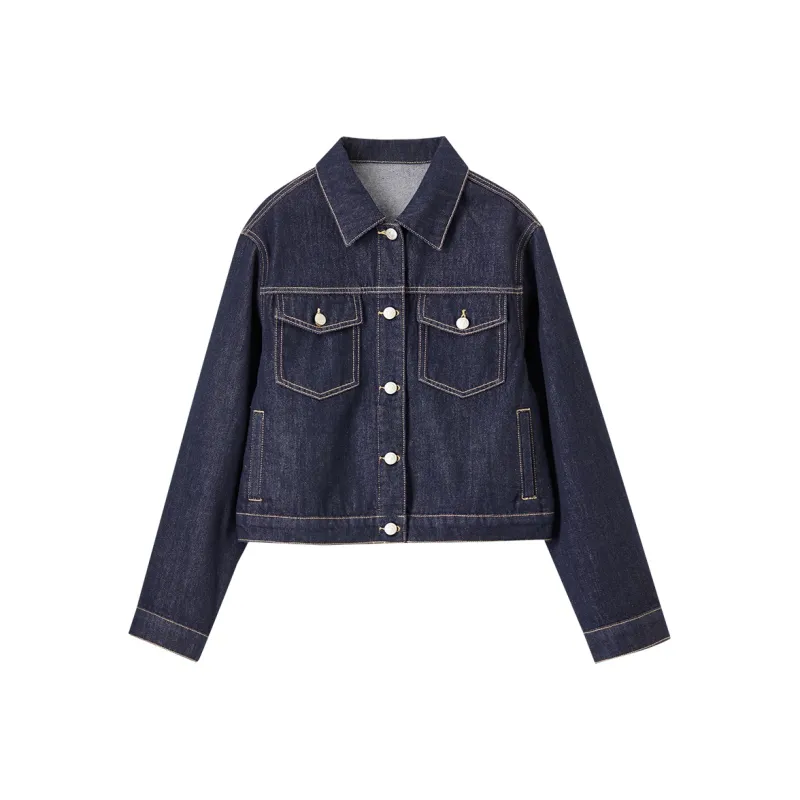 SENTUBILA Denim Jacket Women's Azure Blue-0