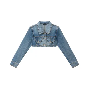 Bebe Denim Jacket Women's Denim Blue