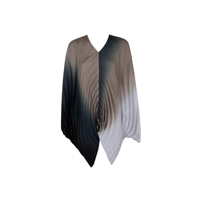 ISSEY MIYAKE Nuance Pleats Poncho-0