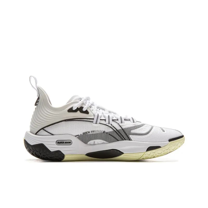 LiNing BadFive Abrasion Resistant Slip Resistant Low Top Basketball Shoes Men's White-1