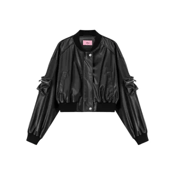 CHUU Leather Jacket Women's Black