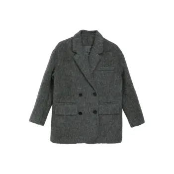 ABBY GODDESS Velvet feel Coat Women's Dark Gray