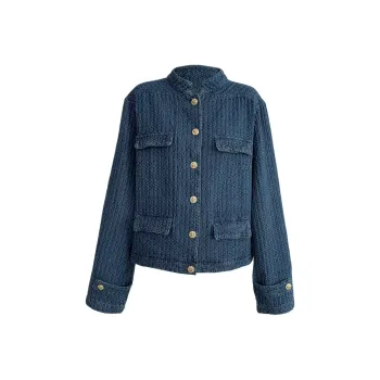 Icicofficial Denim Jacket Women's Washed Blue