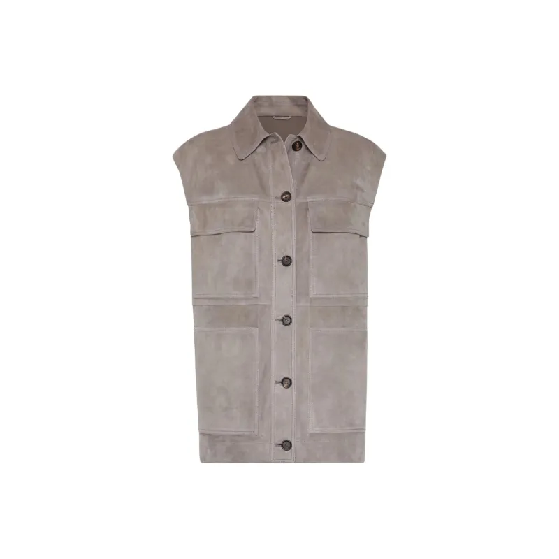 Brunello Cucinelli Suede Vest-0