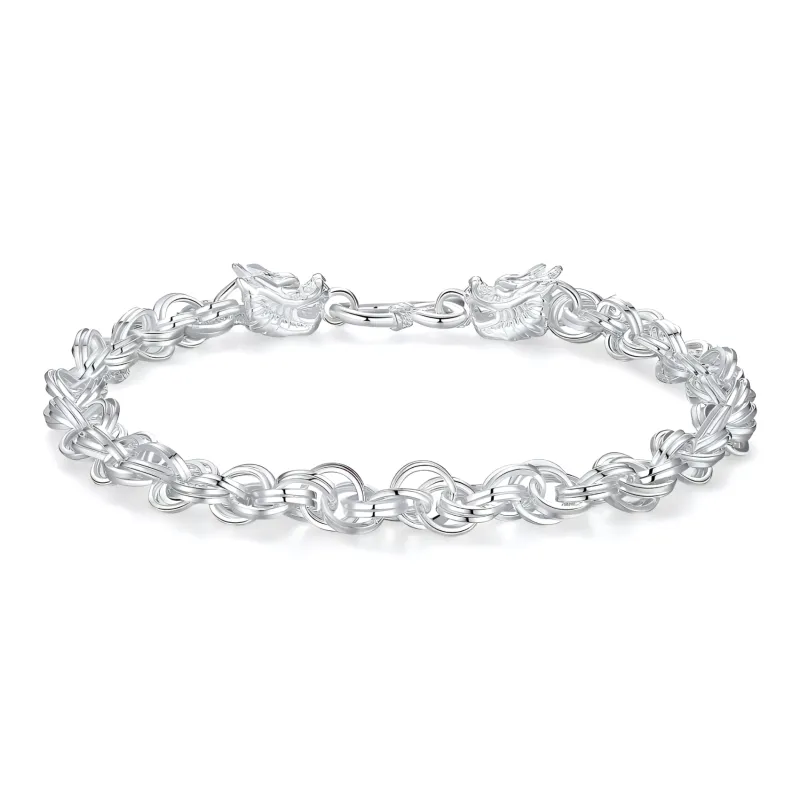 RURA S990 Sterling Silver Bracelets Unisex Silver-0