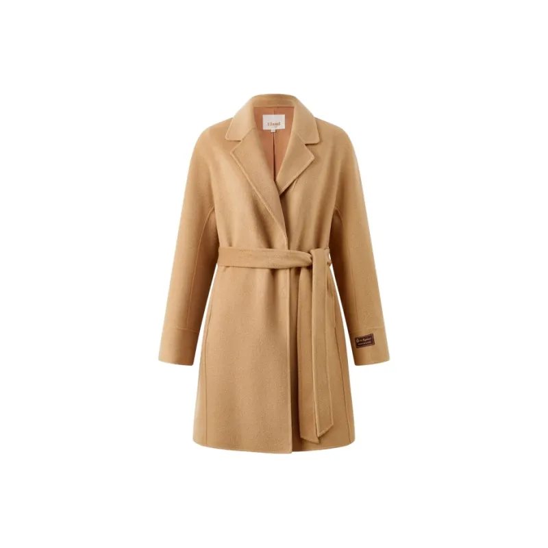 E.land Coats Women's Camel 11Camel-0