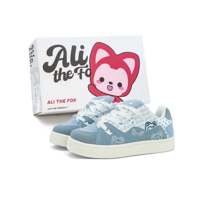 ALI THE FOX Skateboard Shoes Women's Low Top Guava Pink/Light Yellow/Beige Pink/Light Blue-17