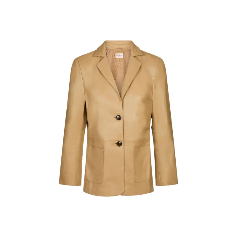 Rouje FW24 JAUBERT JACKET Leather Jacket Women's Camel-0