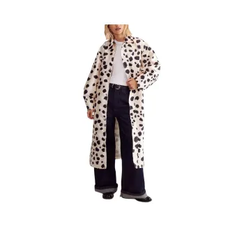 NASTY GAL Premium Spot Satin Twill Maxi Coat Coats Women's Monochrome