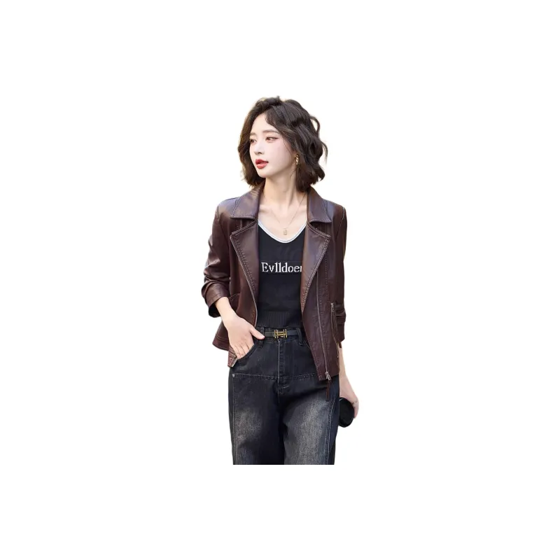 Yi Mengyuan Leather Jacket Women's-3