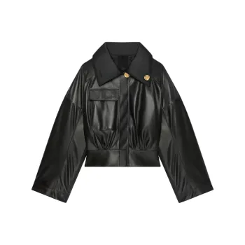 Givenchy Adjustable collar Leather Jacket