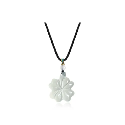 Tang Zhi Natural Serpentine Jade Necklaces Unisex