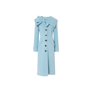 Duffy Fashion Velvet feel Coat Women's Cyan