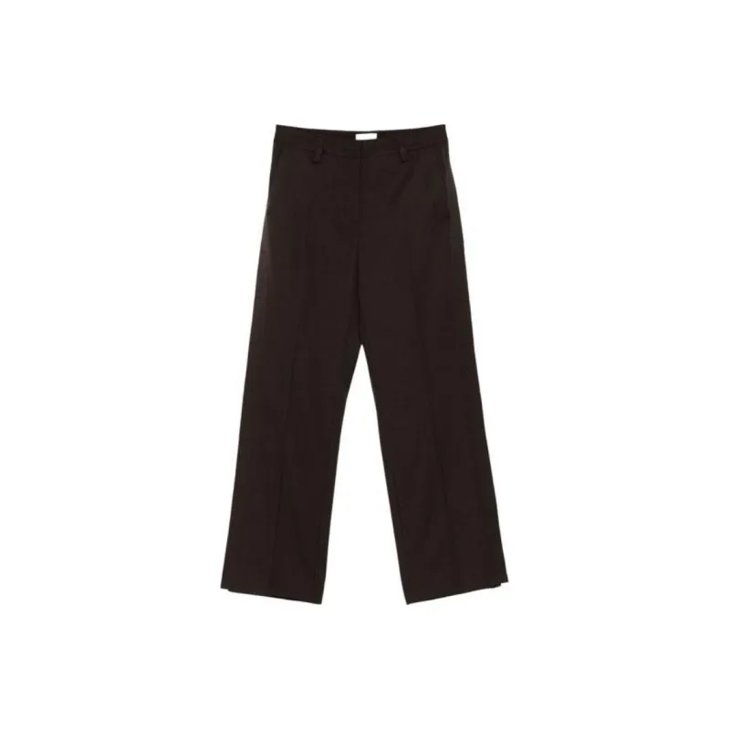 OFF WHITE Virgin Wool Wide Leg Pants 'Mole'-0