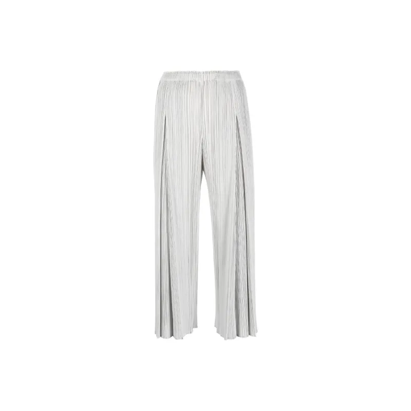 PLEATS PLEASE ISSEY MIYAKE Casual Pants Women's Silvery White-0