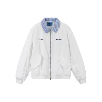 PLAY BUSH Baseball Jacket Unisex Ecru
