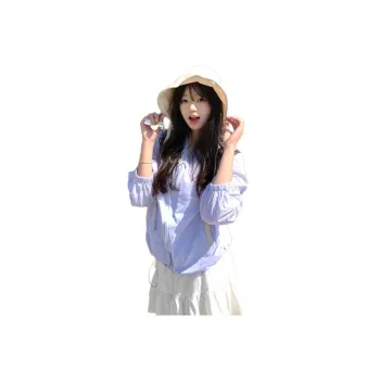The Temptation Of The Muse Cropped Coat Women's Light Blue