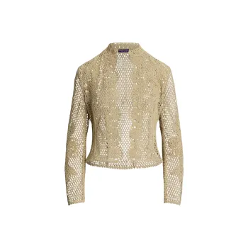 Ralph Lauren Collection Leather Jacket Women's Beige