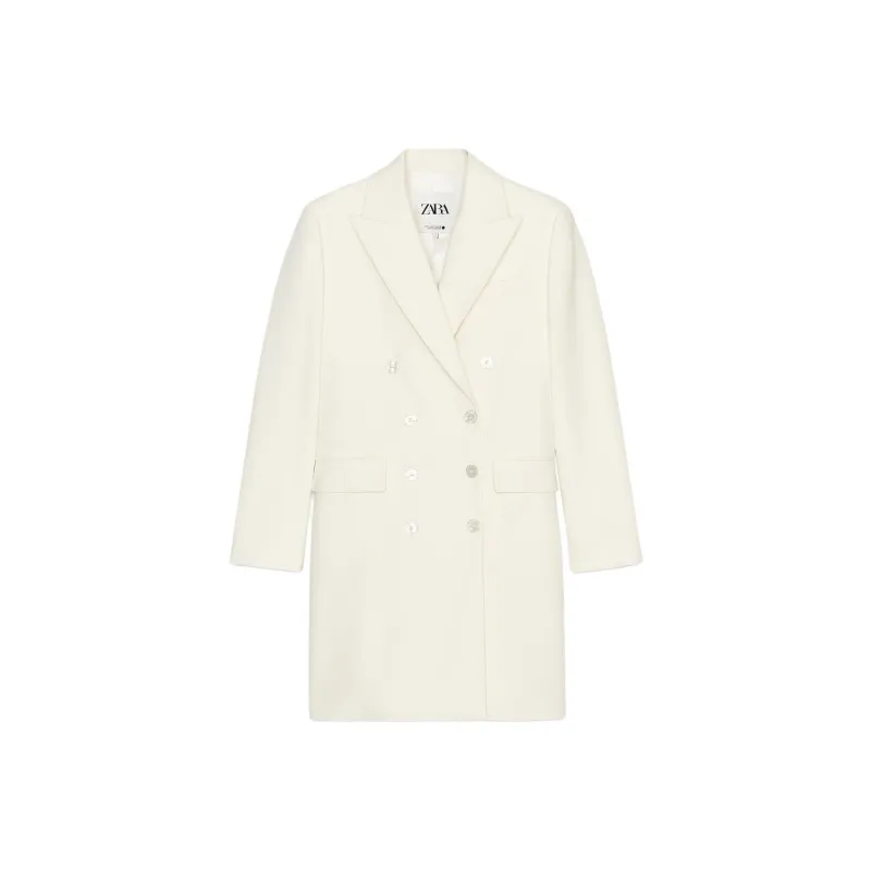ZARA ZW Series Coats Women's Frosted White-0