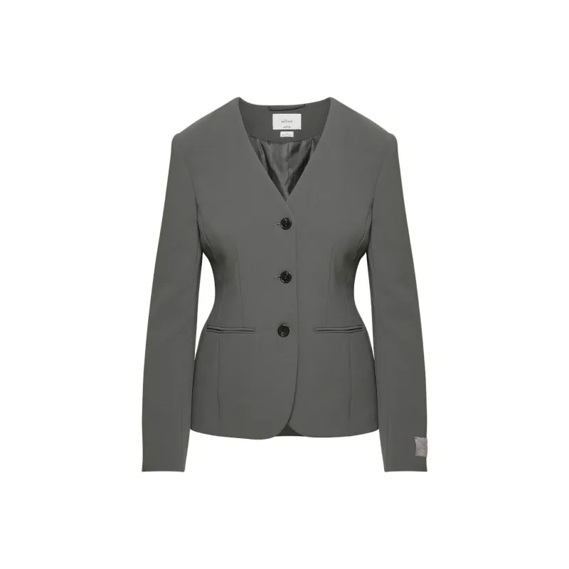 ARITZIA Wilfred Clyde Blazer Business Suit Women's Coal Grey/Coal Gray-0