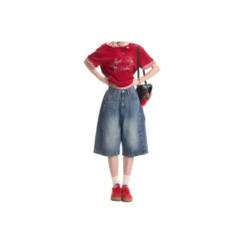 DAFK Denim Shorts Men Vintage Blue 
