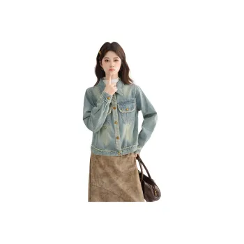 PLANE DRIFT Denim Jacket Unisex Blue